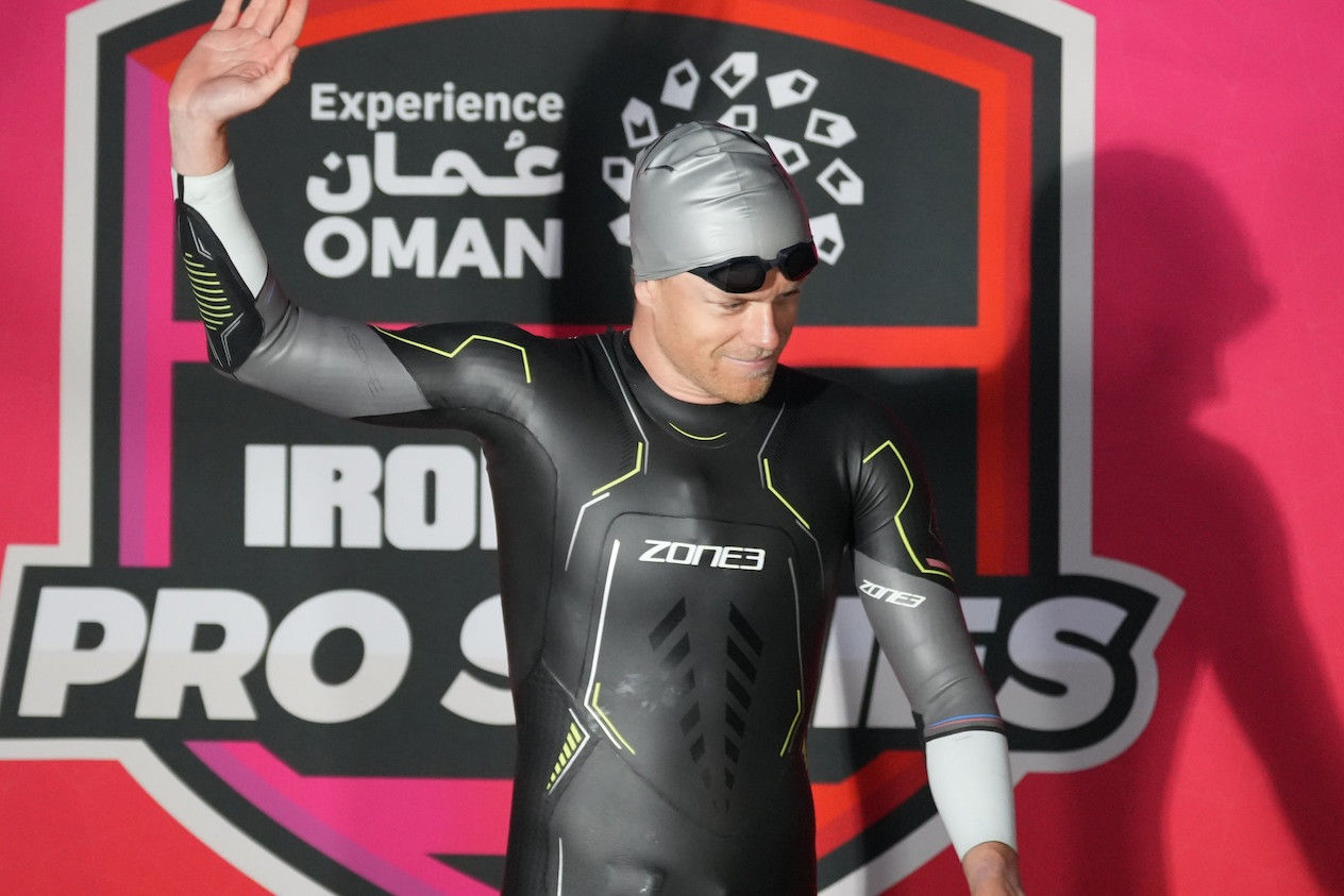 Ironman-Weltmeister Casper Stornes in Schwimmanzug