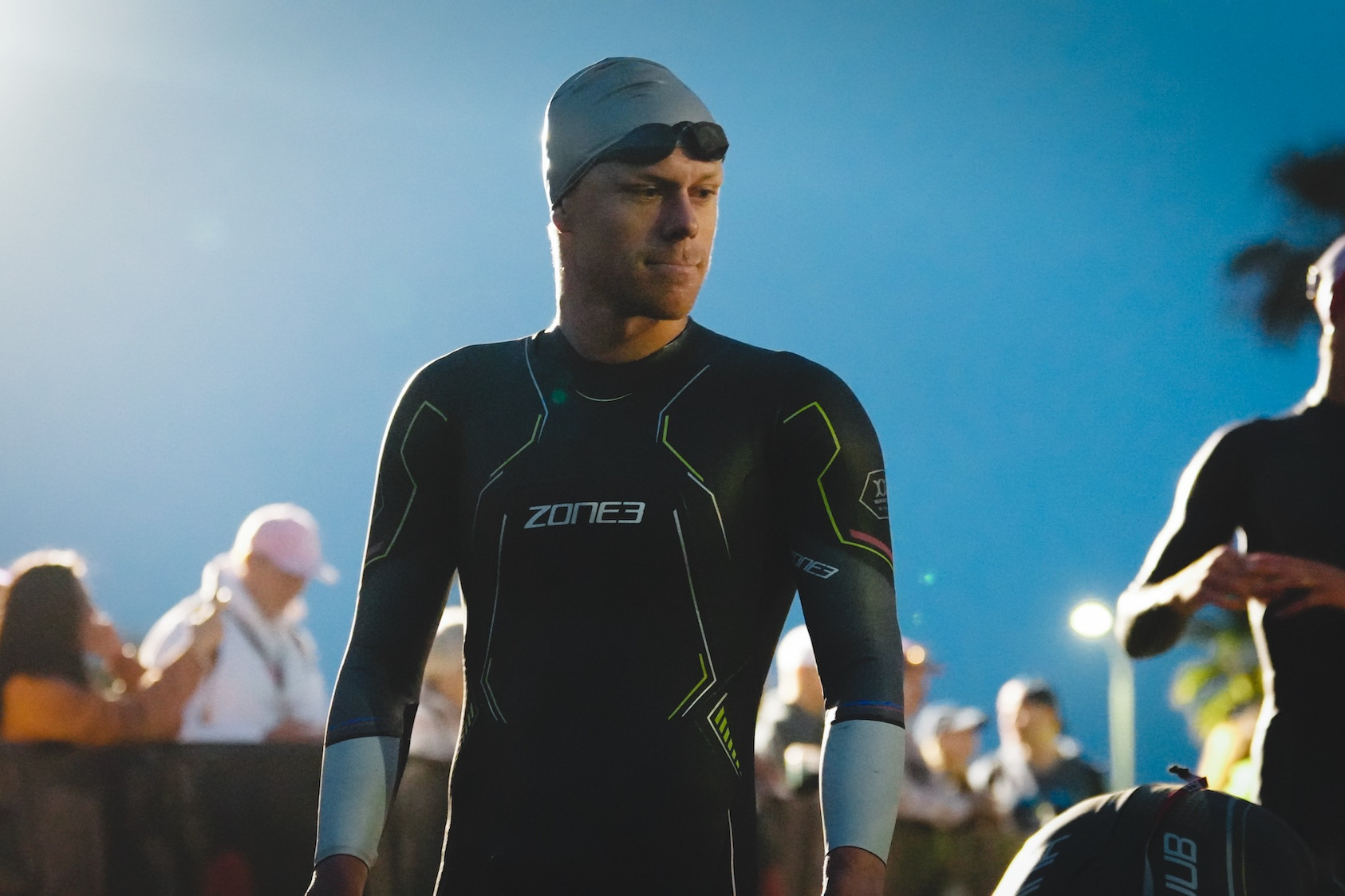 Ironman-Weltmeister Casper Stornes in Schwimmanzug
