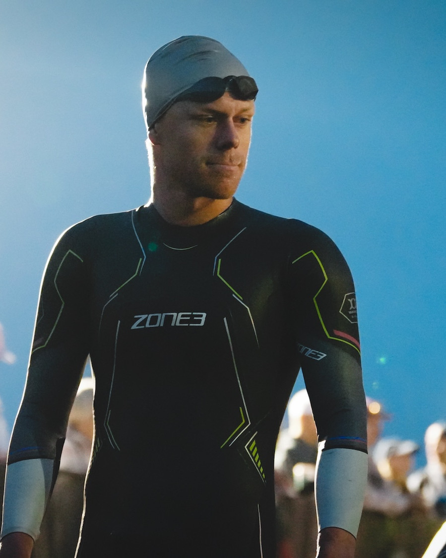 Ironman-Weltmeister Casper Stornes in Schwimmanzug
